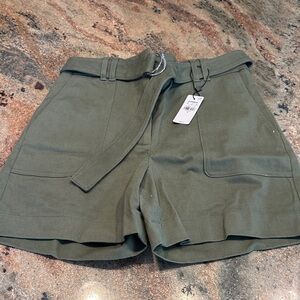 Express Khaki Cargo Shorts with Belt
